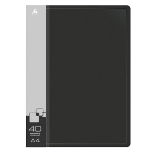 Папка с файлами 40 шт БЮРОКРАТ черная /816943