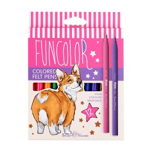 Фломастеры 12 цв BrunoVisconti FUNCOLOR / 32-0067 / 2093
