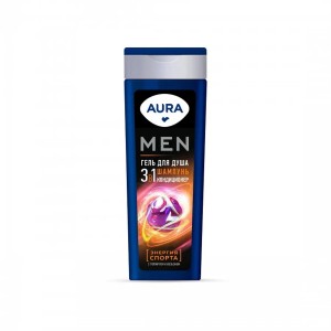 Гель для душа "AURA MEN" Энергия спорта 380 мл