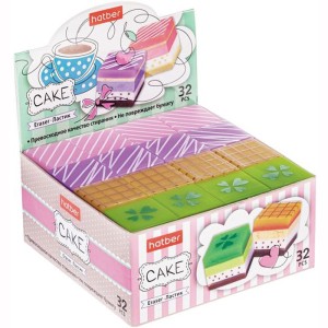 Ластик Hatber "Cake Rolly" форма рулета ассорти /083266
