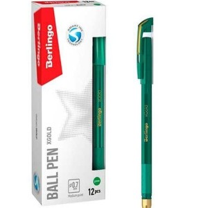 Ручка шариковая Berlingo X Gold 0,7 мм зеленый стержень /07503 /уп 12 шт