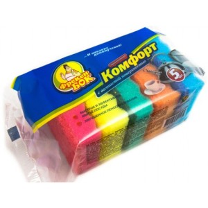 Губки для посуды волнистые "Фрекен бок" 5 шт /уп 5 шт /9703