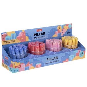 Ластик Hatber "Pillar" фигурный цветной ассорти /087001