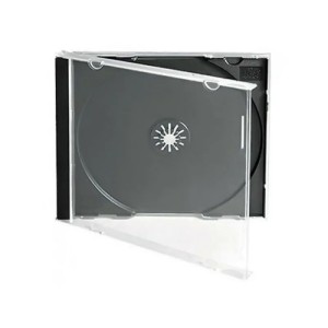 Бокс для дисков пластиковый, прозрачный /блоке 50 шт