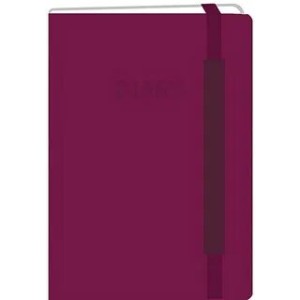 Ежедневник А5 недатированный "Diary Blank" в линию,малиновый 128 л /1773