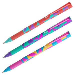 Ручка шариковая Berlingo "Neonometry" 0.7 мм синий стержень, ассорти /уп 24 шт /07S23