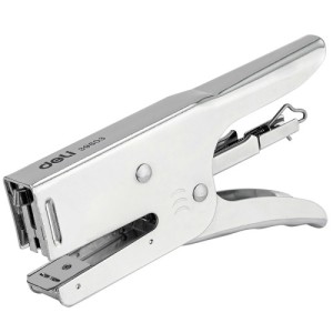 Степлер плиер №24/6,26/6 Deli металлический до 25 л, серебристый /39803