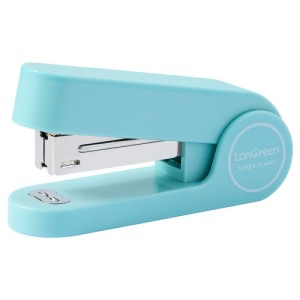 Степлер №24/6, 26/6 Deli LonGreen пластиковый, до 25 л, голубой /415BU
