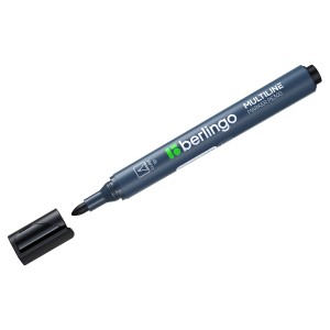 Маркер перманентный Berlingo "Multiline РЕ300" стержень пулевидный 3 мм, чёрный /уп 12 шт /16201