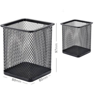 Стакан наст. "BASY" металлический квадратный черный /805