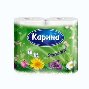 Бумага туалетная "Карина Стандарт" упак/4 шт