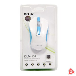 Мышь беспроводная Delux, DLM-137OGM, 3D, Оптическая (АА)