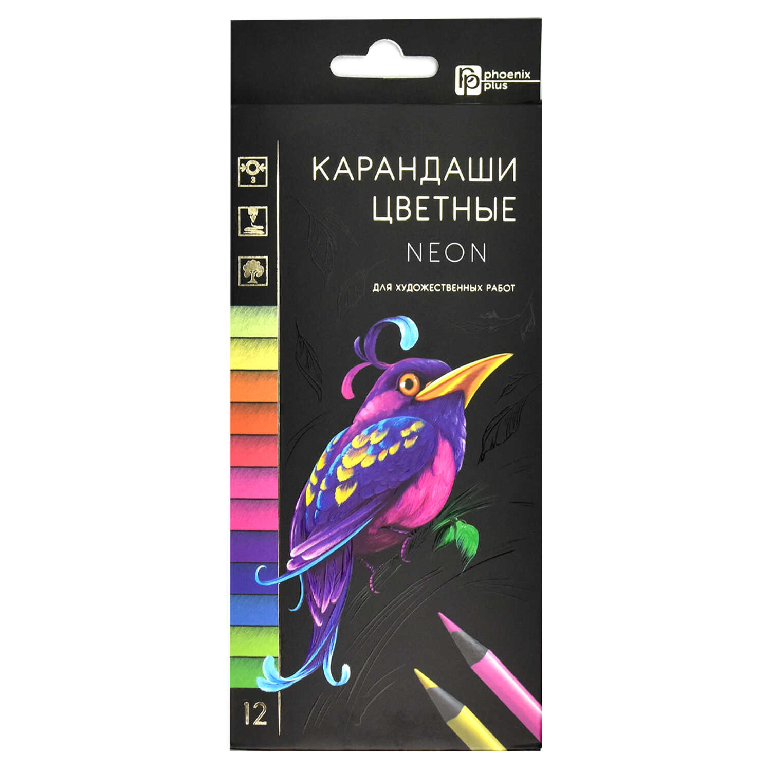 Карандаши 12 цв "Неон" /64100