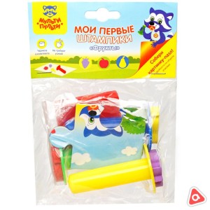 Набор штампиков для творчества с ручкой "Мульти-Пульти" Фрукты, 3 шт с чернилами /33896