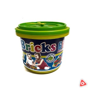 Конструктор в ведре с часами 66 элементов / АРТ-032