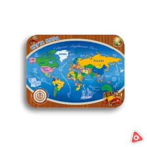 Настольное покрытие для лепки, 430*320, КАРТА МИРА