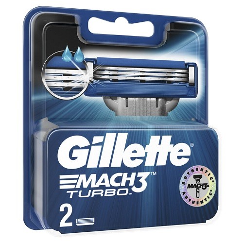 Сменные кассеты для бритья Gilette МАСН3 турбо 4 шт