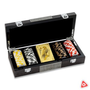Набор для игры в покер "Royal Flush", тёмный футляр