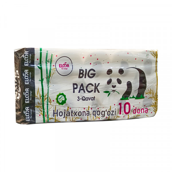 Бумага туалетная "ELMA" BIG PACK , 3-х слойная /уп 10 шт