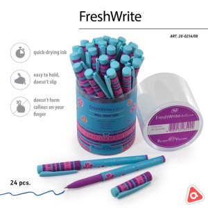 Ручка шариковая BV HappyWrite Динозавры 0.5 мм, синий стержень /уп 24 шт