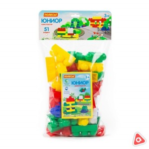 Конструктор Полесье "Юниор" (51 деталь в мешке) /6653