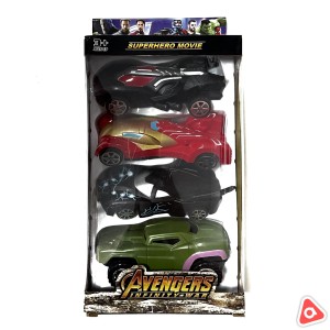 Машинки набор гонок Avengers из 4машин в коробке 826-195