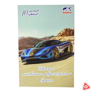 Бумага цв 10л А4 мелованная, двухстор. Margo 1602