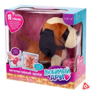 Игрушка интерактивная "Любимый друг" ходит со светои и со зауком, в упаковке /3698253