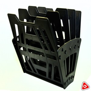 Лоток верт. 5 секц. веер черн/серый (Россия) / 414