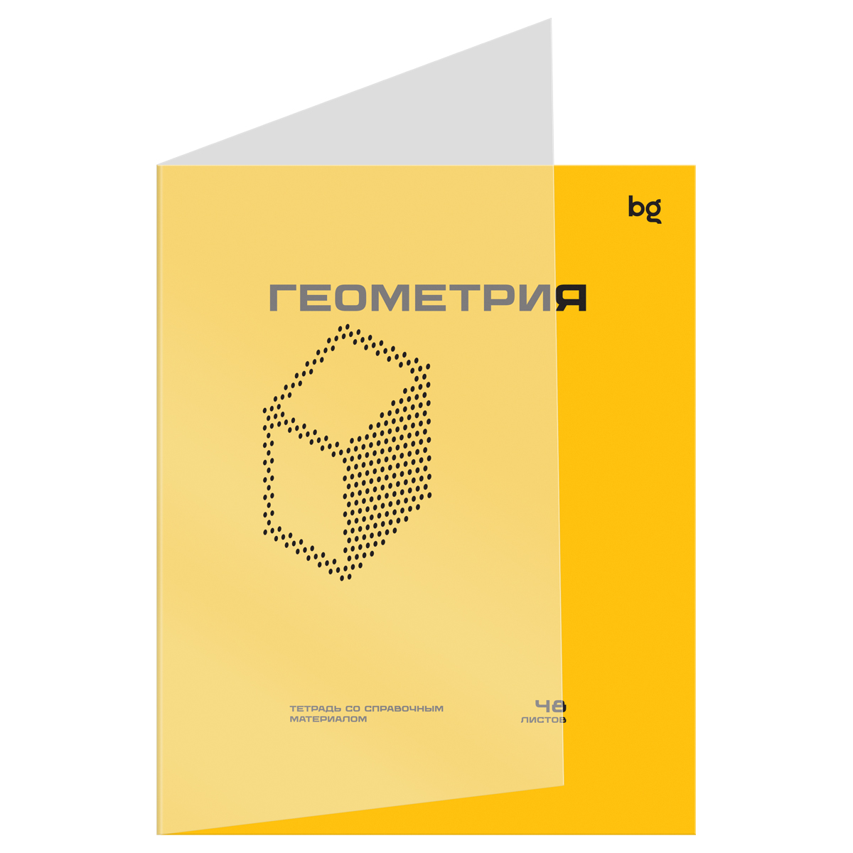 Тетрадь предметная 48 л А5 BG "Перфокарта" геометрия с пластиковой обложкой, в клетку /63808
