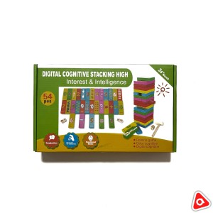 Игра настольная "Дженга+учимся считать" 26х4х16 см в коробке 4619876/8762