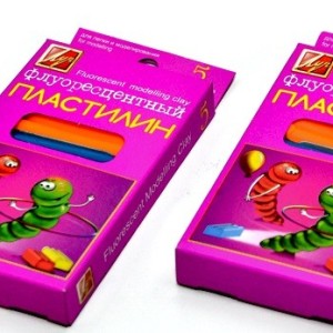 Пластилин 5 цветов флуоресцентный Луч