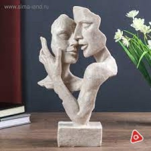 Сувенир полистоун "Поцелуй" песочный / 4641665