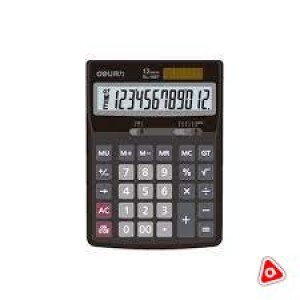 Калькулятор 12 разр Deli 1507 черный 170х122мм