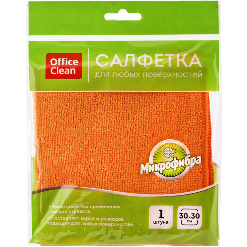Тряпка микрофибра "OFFICE CLEAN" р-р 30х30 см /уп 1 шт /252715