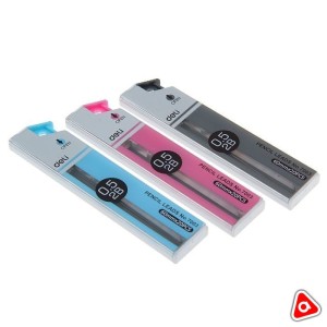 Грифель 0,5 mm Deli "Scribe" 2B в футляре 20 стержн ассорти / 7003