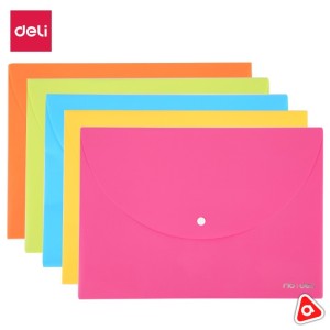 Папка - конверт на кнопке А4 Deli ассорти / 38131 /уп 10 шт