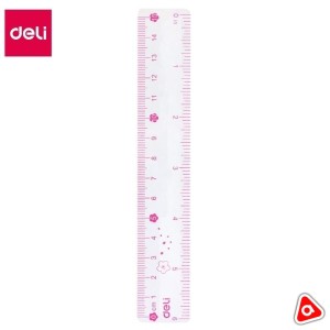 Линейка пластиковая "DELI" Mi you 15 см, ассорти /655
