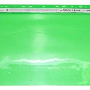 Папка с файлами перфор. 30 шт A4 "Clear Book" зелёная /пач 10 шт