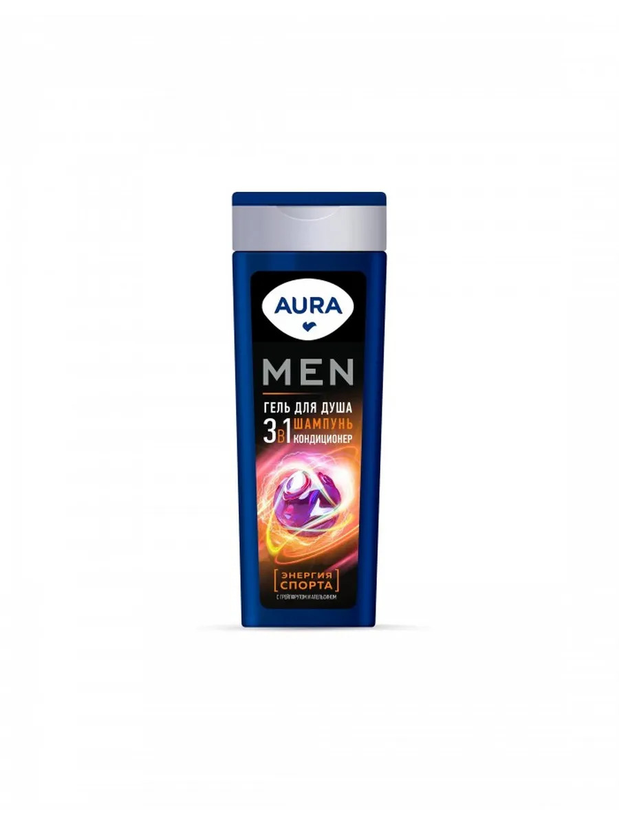 Гель для душа "AURA MEN" Энергия спорта 380 мл