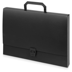 Папка-портфель А4 пластиковая "Hatber Standart" 1000 мкм, чёрная /00101