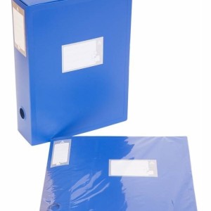 Короб архивный "Бюрократ" пластик 80 мм,синий 816213/2162