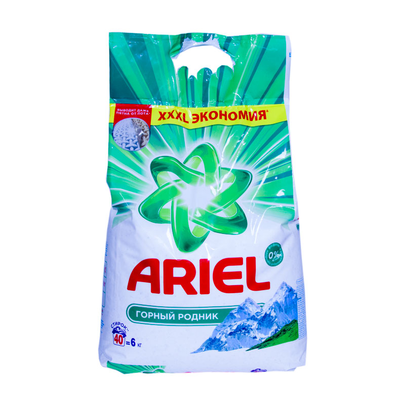 Порошок стиральный автомат "Ariel" 6 кг Горный родник