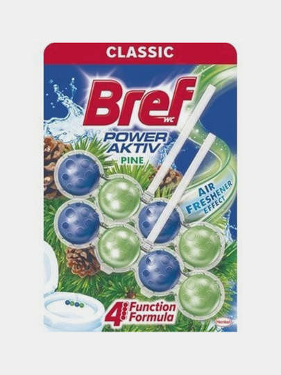 Чистящее средство "Bref" Хвоя для унитаза 4 в 1 (2х50г)