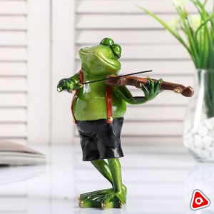 Сувенир полистоун "Лягушка-скрипач"4563352