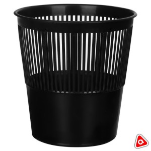 Корзина 9 л OfficeClean пластмассовая сетчатая (черная) 299871
