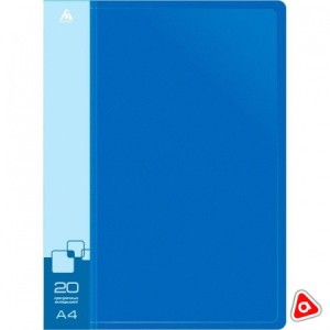 Папка с файлами 20 шт БЮРОКРАТ синяя /816931