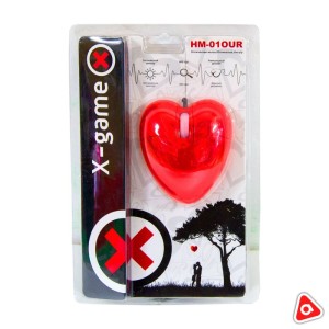 Мышь проводная X-Game HM-01 OUR в виде сердца USB