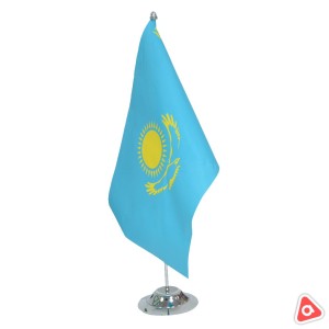 Флаг РК настольный 15 м х 35 см Казахстан