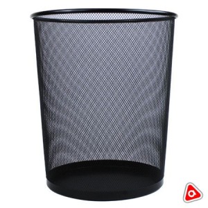 Корзина 23 л BASY металлическая (черная) / 5001